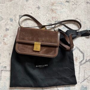 DeMellier Chocolate Leather Shoulder Bag